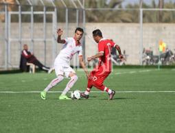 جانب من مباراة شباب خانيونس والأهلي