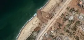 ميناء غزة العائم صورة جوية