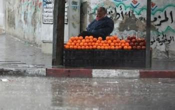 شوارع مدينة غزة تزامنًا مع المنخفض الجوي  تصوير: ياسر فتحي