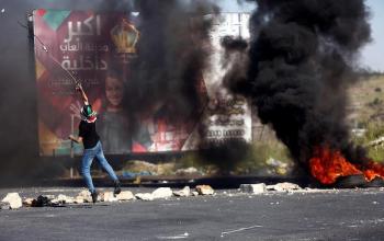 مواجهات بين المتظاهرين الفلسطينيين وقوات الاحتلال الإسرائيلي عقب إحياء ذكرى النكبة بالقرب من مستوطنة بيت إيل