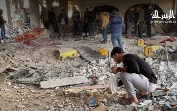 آثار الدمار الذي خلَّفه قصف الاحتلال مدرسة الفلاح في حي الزيتون بمدينة غزة