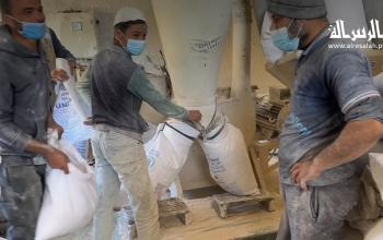 طحن الحبوب بما فيها "الشعير والفاصولياء والأرز" في ظل أزمة الدقيق وتفشي المجاعة بقطاع غزة