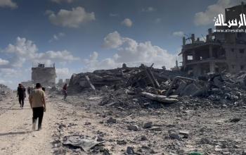 حجم الدمار الذي خلّفه جيش الاحتلال الصهيوني في شارع الجلاء بمدينة غزة