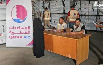وصول أولى دفعات خيام الجسر البري للمساعدات من دولة قطر إلى غزة