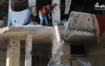 جهاز الدفاع المدني بمحافظة غزة يُطلق حملة لازالة الخطر عن المواطنين