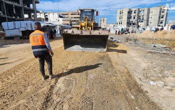 إعادة تسوية شارع الثلاثيني مقابل جامعة الأزهر