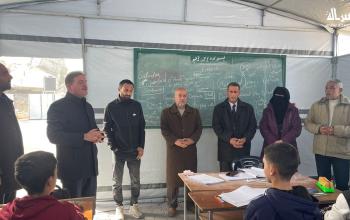 تعليم غرب غزة يتفقد النقاط التعليمية في تل الهوى