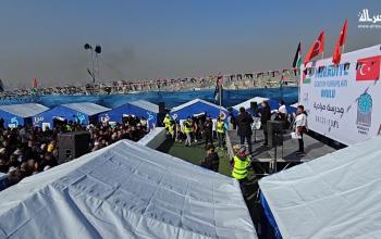 افتتاح مدرسة "مرادية" الخيامية في جباليا النزلة شمال قطاع غزة بالتعاون مع وزارة التربية والتعليم في غزة