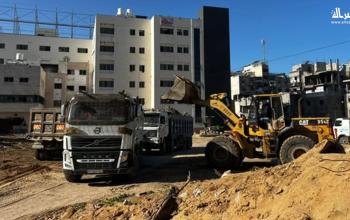 انطلاق أعمال إنشاء المستشفى الميداني في مجمع الشفاء الطبي