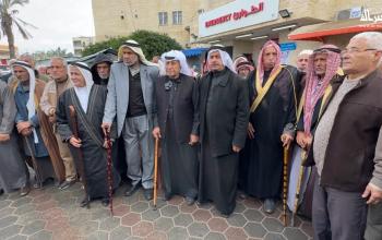 نظّم التجمع الوطني للقبائل والعشائر والعائلات الفلسطينية اعتصاماً في مستشفى شهداء الأقصى في دير البلح