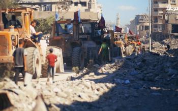 المساعدات القطرية تواصل إزالة الركام وفتح الطرق في غزة