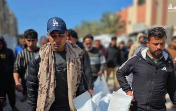 تشييع الشهيد أسامة النجار بعد استهدافه بمسيّرة في قيزان النجار