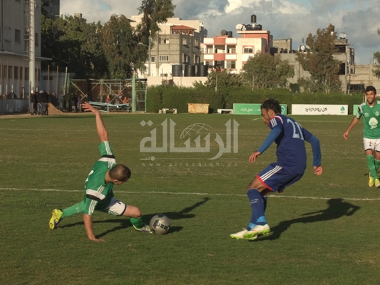 جانب من مباراة خدمات رفح وخدمات الشاطئ