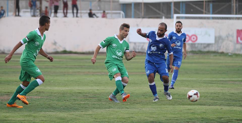 جانب من مباراة خدمات رفح والهلال