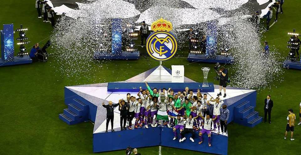 لحظة تتويج ريال مدريد باللقب