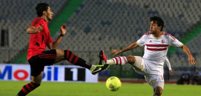 جانب من مباراة الزمالك وحرس الحدود