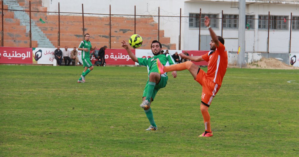 جانب من مباراة سابقة بين الصداقة واتحاد خانيونس