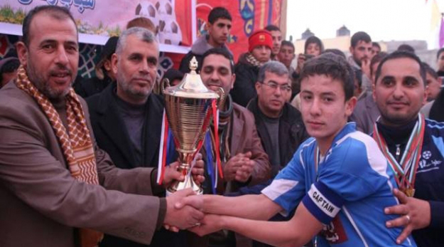 تتويج فريق شباب رفح بلقب بطولة حجارة السجيل