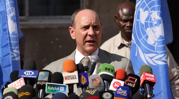  جيمس رولي منسق الأمم المتحدة للشئون الإنسانية برفح
