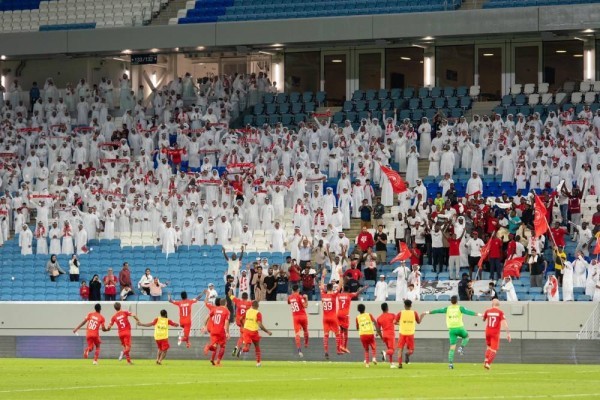 فرحة لاعبي العربي بالفوز