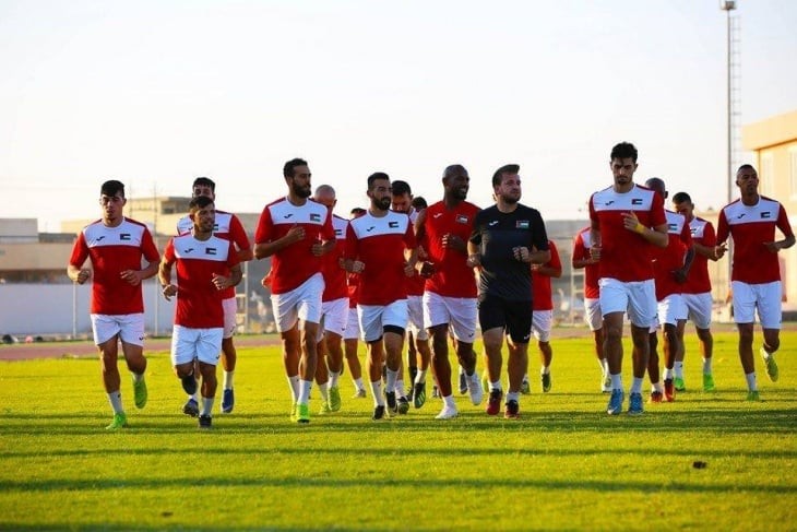 لاعبو المنتخب الفلسطيني