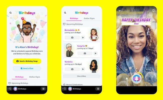 سناب شات تسهل تتبع أعياد ميلاد الأصدقاء