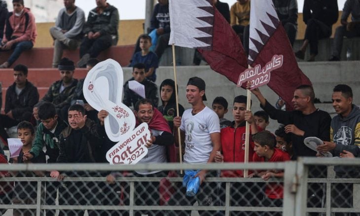 شاهد/محاكاة المباراة الافتتاحية في كأس العالم بين قطر والإكوادور في غزة