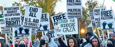 تظاهرات في العاصمة الأمريكية تضامنا مع غزة