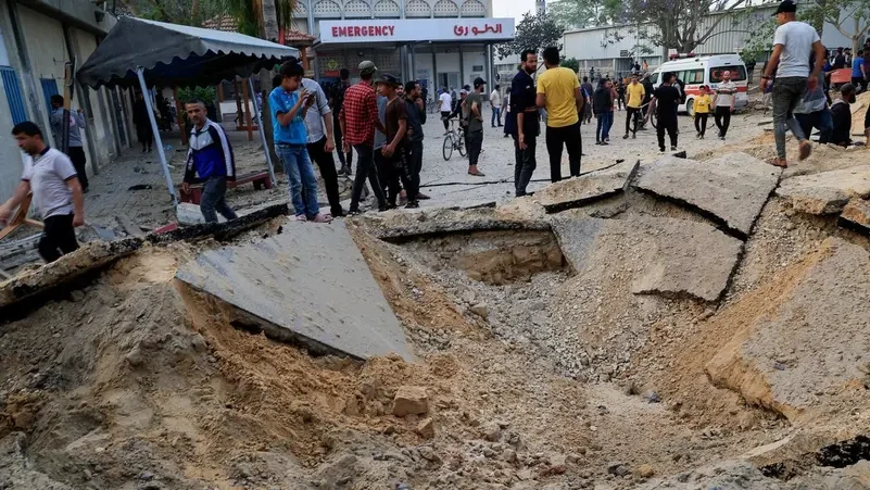 باحات مستشفى غزة الأوروبي.webp