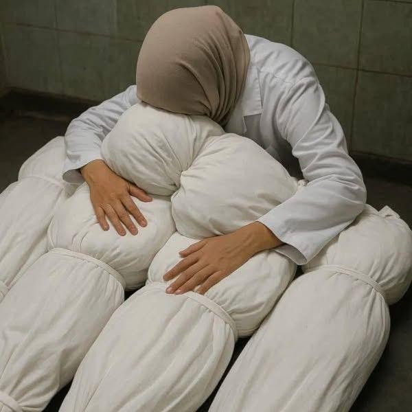 آلاء النجار تودع أطفالها