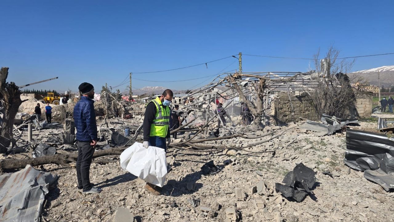 قصف ببلدة تمنين بالبقاع شرقي لبنان