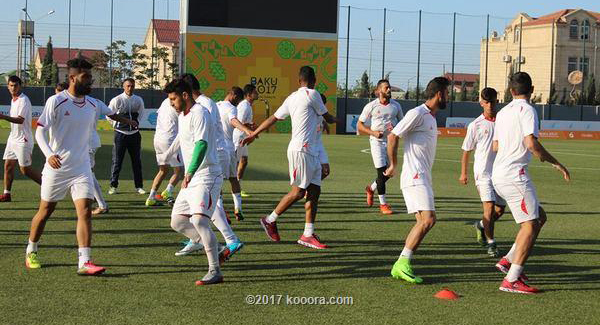 جانب من تدريبات المنتخب الأولمبي