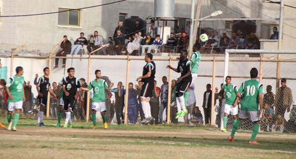 جانب من مباراة خدمات رفح واتحاد الشجاعية