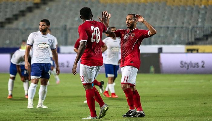 فرحة لاعبي الأهلي بالصعود