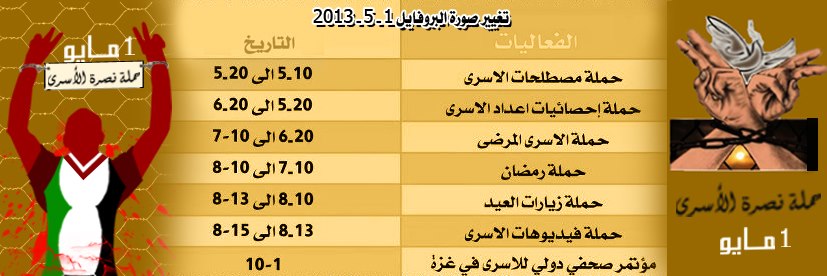 فعاليات حملة نصرة الأسرى