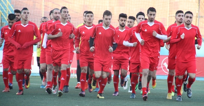 جانب من تدريبات المنتخب الأولمبي