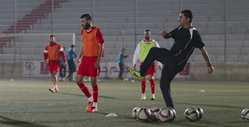 جانب من تدريبات المنتخب الوطني