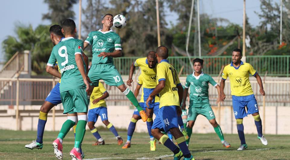 جانب من مباراة القادسية وشباب جباليا