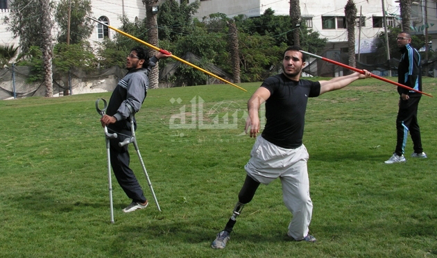 جانب من تدريبات ذوي الاحتياجات الخاصة