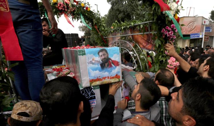 تشييع جثامين عناصر من الحرس الثوري في يونيو/حزيران الماضي قتلوا بسوريا 