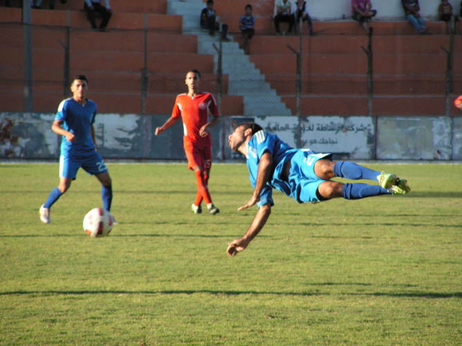 جانب من مباراة الأهلي وشباب رفح