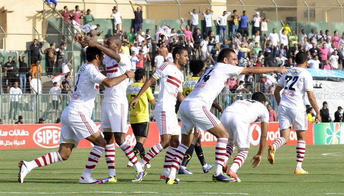 فرحة لاعبي الزمالك بالفوز