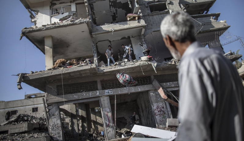 احد المنازل المدمرة خلال العدوان على غزة 