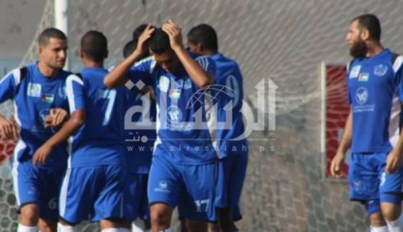 فرحة لاعبي شباب رفح بالفوز