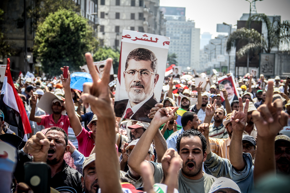 معتصمون في ميداني رابعة العدوية (الأرشيف)