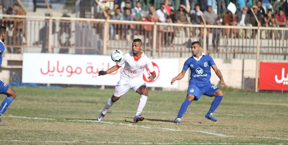 جانب من مباراة شباب رفح وغزة الرياضي