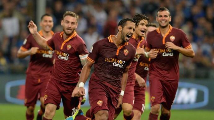 فرحة بنعطية بهدفه الأول مع روما