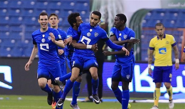 فرحة لاعبي الهلال بالتقدم لم تكتمل