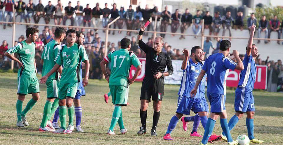 جانب من أحداث لقاء شباب رفح واتحاد الشجاعية