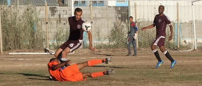 جانب من مباراة جمعية الصلاح والمصدر